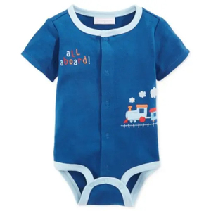 Combinaison d'été pour bébés garçons, motif simple et mignon, en coton brodé – Grande Vente - Product Image 1