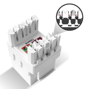 Connecteur Ethernet <span class=keywords><strong>RJ45</strong></span> Keystone non blindé <span class=keywords><strong>Catégorie</strong></span> <span class=keywords><strong>6a</strong></span> à montage sur panneau du fabricant RPS-1069 Garantie de 2 ans - Product Image 2