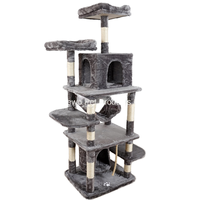Arbre à chat moderne en carton, griffoir réglable en hauteur, grande villa-nid pour chats, cadeau