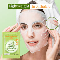 Le masque facial d'hydratation énergétique de marque privée 30gx5 Aloe Vera et acide hyaluronique revitalise la peau terne