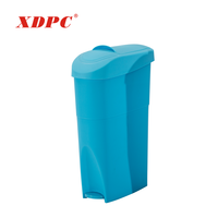 Home hotel small plastic dustbin bathroom trash can with lid