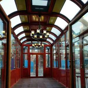 غرفة شمسية فاخرة حديثة مخصصة للحدائق الشتوية، مصنوعة من الألمنيوم مع زجاج مزدوج منحني، تعمل بالطاقة الشمسية وصديقة للبيئة، مناسبة للاستخدام الخارجي في غرف النوم - Product Image 3