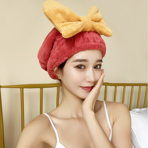 Bonnet de séchage de cheveux Smart Living en polaire corail 27x26cm, serviette absorbante à séchage rapide, bonnet de douche pour femmes - Product Image 2