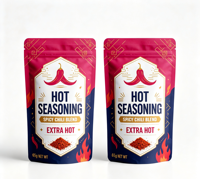Sachets Doypack refermables écologiques pour poudre d'épices BBQ, sachets d'emballage de condiments laminés pour une conservation optimale, sachets en aluminium