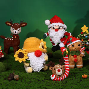Kit de laine à broder pour Noël, bricolage, boule de laine, tricot à la main, Père Noël, bonhomme de neige, cerf et lutin, nouveau matériel de <span class=keywords><strong>crochet</strong></span> pour décorations festives - Product Image 2