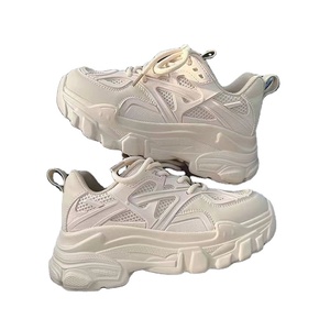 Haute qualité blanc respirant décontracté plat Wedge extérieur marche Style épais <span class=keywords><strong>baskets</strong></span> femmes pantalons chaussures - Product Image 1