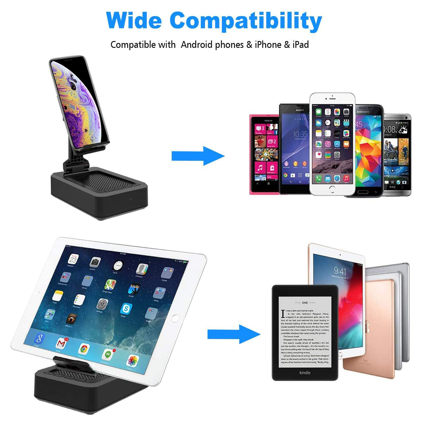Cell Phone Stand with Wireless Bluetooth Speaker and Anti-Slip Base HD Surround Sound Perfect for Home and Outdoors · image 5