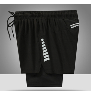 Pantalones Cortos Deportivos de Cintura Alta para Hombre LEIJIAER, Transpirables, para Correr, con Bolsillos, de Tejido de Punto, Tipo Bermuda, Disponibles para OEM - Product Image 6
