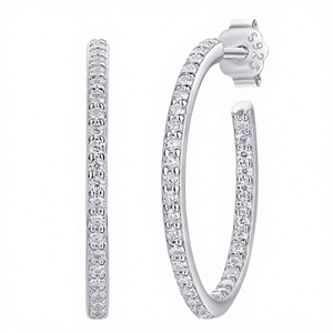 Fashion <b>Silver</b> D-color Asscher Cut Fine Moissanite Iced Luxury Large <b>Stud</b> Earrings Wedding Party Gifts - Product Image 3