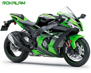 Carenado ZX 10R 2016 2017 2018 2019 2020 para <span class=keywords><strong>Kawasaki</strong></span> <span class=keywords><strong>Ninja</strong></span> 16 17 18 19 20 ZX-10R, Kit de Carenados de Motocicleta <span class=keywords><strong>Verde</strong></span> y Negro - Product Image 1