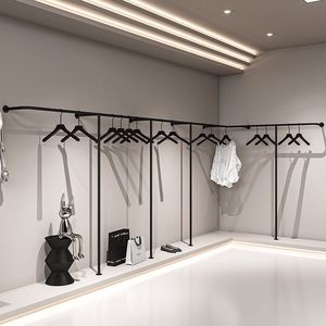 Étagère murale décorative en <span class=keywords><strong>fer</strong></span> forgé noir poli style Art Déco pour vêtements féminins - Vente directe usine - Product Image 3