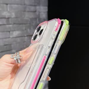 Custodia per telefono con bordo colorato trasparente 3 in 1 per <span class=keywords><strong>IPhone</strong></span> 16 Pro <span class=keywords><strong>accessori</strong></span> per telefono cellulare per <span class=keywords><strong>iphone</strong></span> 16 15 <span class=keywords><strong>14</strong></span> 13 - Product Image 5