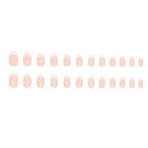 <span class=keywords><strong>Ongles</strong></span> en amande roses à French manucure, courbés, blancs, à pression profonde, en ABS, fabriqués à la machine, 24 pièces, design minimaliste - Product Image 5