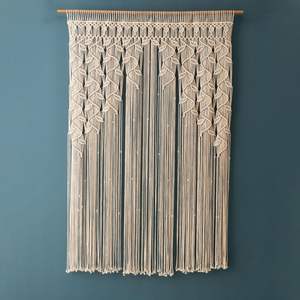 Rideau de porte en macramé de grande taille en tissu 100% coton, style bohème, rideau de porte en macramé à prix de gros en provenance du Vietnam - Product Image 3
