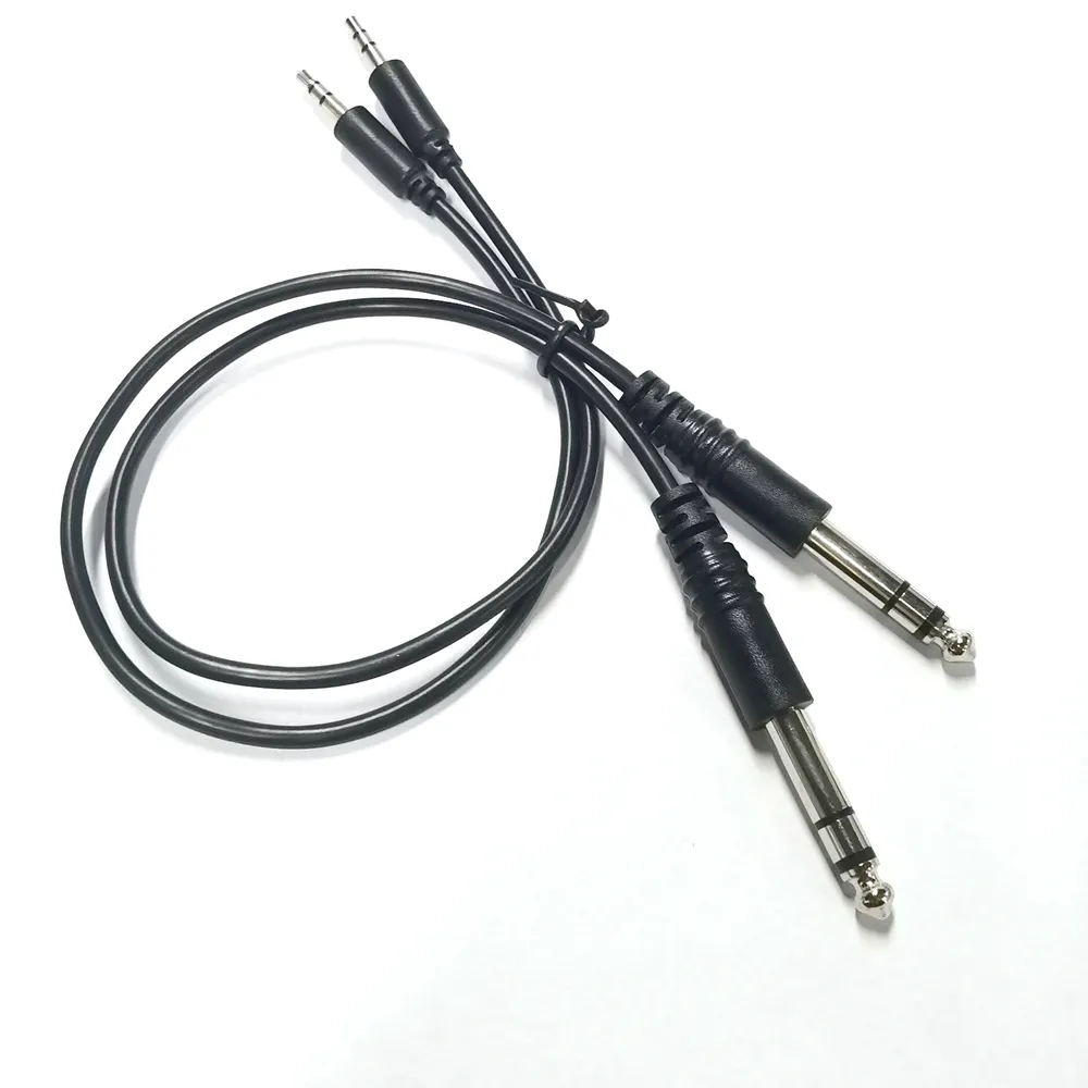 3.5mm to 6.35mm Audio Cable 1/8 inch male to 1/4 inch Male TRS Stereo Audio Jack Converter Adapter Extension Wire cord