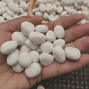 정원 포장 및 안뜰 장식 마른 풍경 조경에 대한 조약돌 흰색 천연석 자갈 - Product Image 5