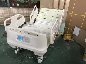 Cama de hospital eléctrica de cinco funciones de nuevo diseño con funciones de báscula