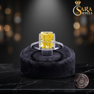Anillo de Diamantes con Halo Hexagonal Elegante de Excelente Calidad, Diseño Geométrico para Mujer, Joyería Clásica para Novia, Regalo de Moda - Product Image 3