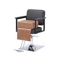 Coussin rehausseur pour fauteuil de barbier, design contemporain léger, coussin de siège en cuir pour fauteuil de coiffure