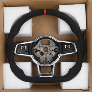 <span class=keywords><strong>Volant</strong></span> entièrement recouvert d'Alcantara avec garniture argentée pour VW Volkswagen Golf 5 6 7 R MK5 MK6 MK7 Gti Polo Passat B7 B8 <span class=keywords><strong>Scirocco</strong></span> - Product Image 2