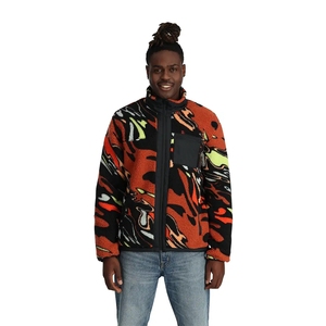 Giacca in pile Sherman con stampa grafica di lusso personalizzata elegante giacca in pile Sherpa con stampa Jacquard cappotto caldo da esterno - Product Image 2