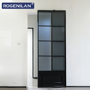 ROGENILAN Portes coulissantes intérieures ultra-étroites en aluminium sans rail, vitrées, à économie d'énergie, avec verre trempé, <span class=keywords><strong>porte</strong></span> fantôme - Product Image 5