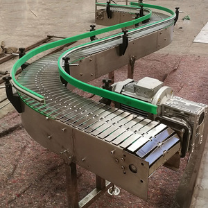 Özelleştirme paslanmaz çelik <span class=keywords><strong>90</strong></span> derece eğri torna konveyör bant düz zincirli konveyör - Product Image 5