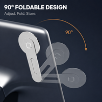 Support de téléphone magnétique pliable en alliage d'aluminium 3900 Gauss avec fixation adhésive discrète pour écran d'affichage de tableau de bord