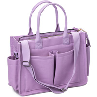 Tas Tote Besar Wanita dari Poliester dengan Kantong, Tas Selempang Laptop, Tas Dompet Sehari-hari, Tas Tangan