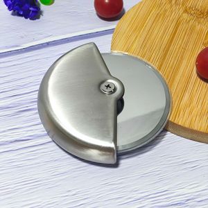 Couteau à pizza rond en acier inoxydable avec couvercle, accessoires de pâtisserie, <span class=keywords><strong>roulette</strong></span> à pâte, coupe-pâte à pizza - Product Image 2