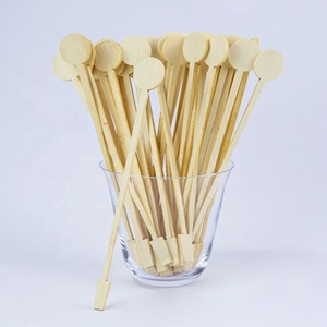 Bastoncini Biodegradabili Monouso da 6,7 Pollici per Alimenti, Tè, Caffè, Latte, Bevande Calde, Cocktail, Agitatori con Coperchio a Disco in Bambù - Product Image 6