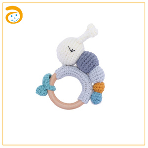 Hilo de algodón hecho a mano creativo tejido a mano ganchillo sonajero bebé sonajero tortuga chico juguete edredón morder sonajero regalo - Product Image 6