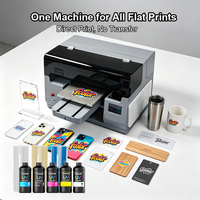 Printer UV Flat Desktop Dual Printhead DX7 Original A3 A4 Kompak Laris untuk Kartu ID, Casing Ponsel, Akrilik, dan Hadiah