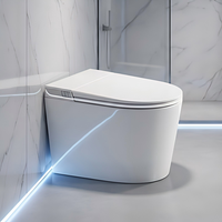 Toilettes intelligentes de luxe pour salle de bain, avec siège chauffant, sanitaires automatiques, monobloc, à poser au sol, pour appartement