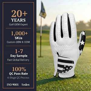 Gants de golf personnalisés en cuir véritable pour hommes, en cuir, à porter sur la main gauche - Product Image 1