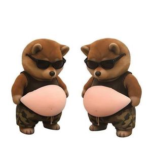 Ornement 3D souple sérigraphié imperméable, motif chat Kawaii, chien Mochi à pincer, jouet autocollant drôle pour décoration de voiture - Product Image 3