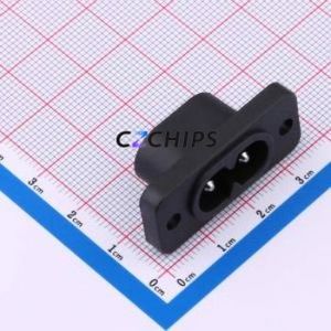 RT-C08-HO-BJ AC Power Connector Through hole Component (THT) Connector IEC 320-C8 1 2 Panel Mount - Product Image 1