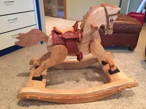 Деревянная лошадка-качалка ручной работы, подарок для детей, игрушки для мальчиков и девочек, антикварные Игрушки для малышей
