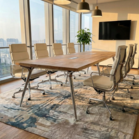 Cadre de table de conférence moderne à six pieds, base évasée en alliage d'aluminium, quincaillerie de mobilier sur mesure pour poste de travail Xinhao ZT-002
