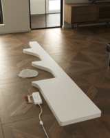 Cloison murale en papier Spazepaper avec éclairage LED, écran de fond pour salle d'exposition, cloison de séparation avec présentoir, présentoir pour magasin de détail