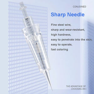 Venta al por mayor aguja semipermanente plástico transparente 1RL 3RL 5RL 5F 7F tatuaje Microblading <span class=keywords><strong>Micro</strong></span> aguja cartucho para proveedor - Product Image 4