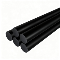 Tige en plastique d'ingénierie CNC Pa66 Barre ronde en nylon noir Pa6 Tige en nylon 6 Tige 50 60 70 80 90 100mm * 1000mm