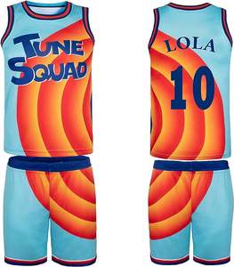 昇華宇宙映画子供用バスケットボールジャージ # 6 # 1 # 10 # <span class=keywords><strong>2</strong></span> # 1/3 クリスマスファミリーコスチューム ユースキッズサイズキット <span class=keywords><strong>2</strong></span>～14歳用 - Product Image 1