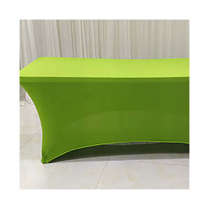 Wholesale <b>White</b> Knitted Spandex <b>Table</b> Cloth <b>Cover</b> Disposable Oilproof Waterproof Custom Logo Stretch American Style Wedding - Product Image 4