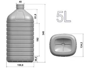 Stampo per bottiglie in PET per soffiatrice in plastica, stampo per soffiaggio in plastica