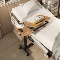 Bureau à domicile Support portable pour ordinateur portable Poste de travail Table de chevet mobile avec planche à dessin inclinable