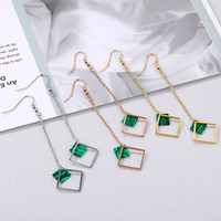 Boucles d'oreilles turquoises, Style bohémien, pour femmes, pendantes, nouveau,