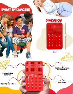 <span class=keywords><strong>Caja</strong></span> Musical de Juguete de Plástico con Botón de Sonido Personalizado, con Grabación de Voz y Música, para Niños y Niñas - Product Image 3