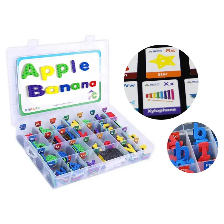 Brinquedos educativos de venda quente, letra magnética, alfabeto de espuma de eva, ímã para crianças