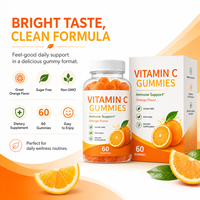 Gomitas Veganas de Vitamina C a Base de Pectina, 250 mg, Sin Azúcar, Sin OMG, para el Bienestar Inmunológico, ODM, Marca Privada